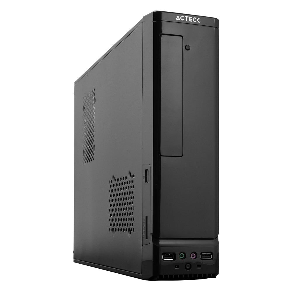 Gabinete ACTECK ATOM GS240 Micro Desktop Slim Micro ATX Y Mini ITX USB 2.0 Fuente 450W 1 Vent - Gabinete ACTECK ATOM GS240 Micro Desktop Slim Micro ATX Y Mini ITX USB 2.0 Fuente 450W 1 Vent -